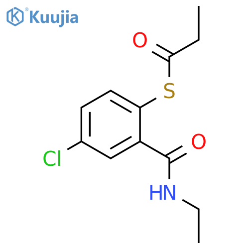 PROPANETHIOIC ACID, S-[4-CHLORO-2-[(ETHYLAMINO)CARBONYL]PHENYL] ESTER structure