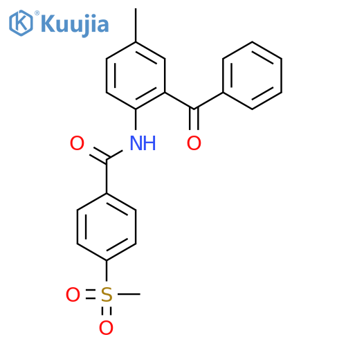 N-(2-benzoyl-4-methylphenyl)-4-methanesulfonylbenzamide structure