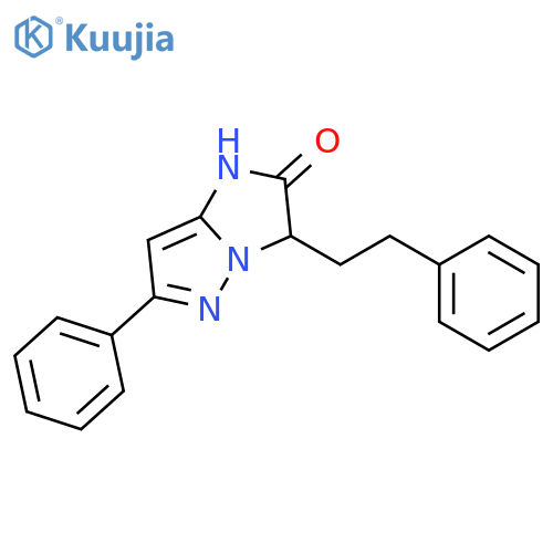 1H-Imidazo[1,2-b]pyrazol-2(3H)-one, 6-phenyl-3-(2-phenylethyl)- structure