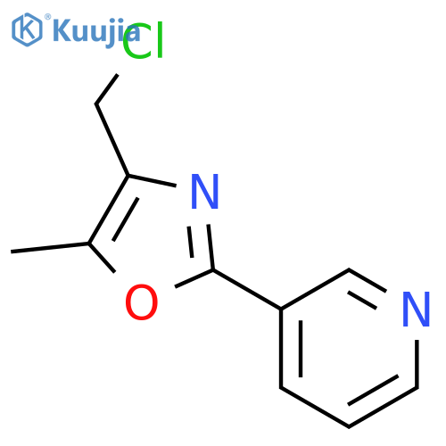 Pyridine, 3-[4-(chloromethyl)-5-methyl-2-oxazolyl]- structure