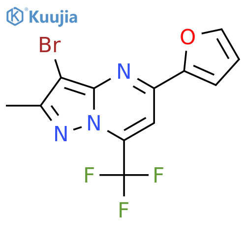3-Bromo-5-furan-2-yl-2-methyl-7-trifluoromethyl-pyrazolo[1,5-a]pyrimidine structure