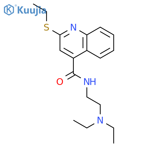 4-Quinolinecarboxamide, N-[2-(diethylamino)ethyl]-2-(ethylthio)- structure