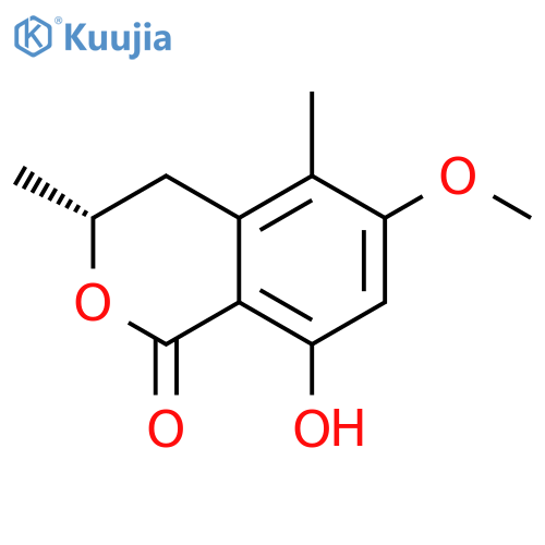 1H-2-Benzopyran-1-one,3,4-dihydro-8-hydroxy-6-methoxy-3,5-dimethyl-, (R)- structure