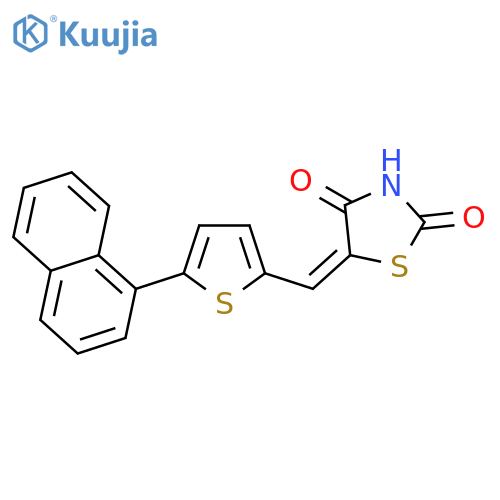2,4-THIAZOLIDINEDIONE, 5-[[5-(1-NAPHTHALENYL)-2-THIENYL]METHYLENE]-, (5Z)- structure