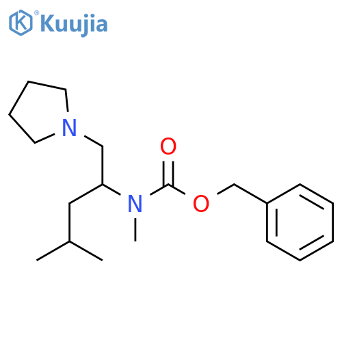 (S)-1-PYRROLIDIN-2-(N-CBZ-N-METHYL)AMINO-4-METHYL-PENTANE structure