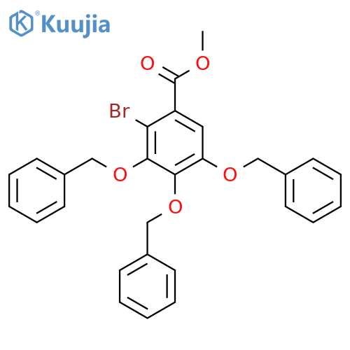Benzoic acid, 2-bromo-3,4,5-tris(phenylmethoxy)-, methyl ester structure