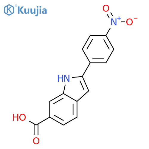 1H-Indole-6-carboxylic acid, 2-(4-nitrophenyl)- structure
