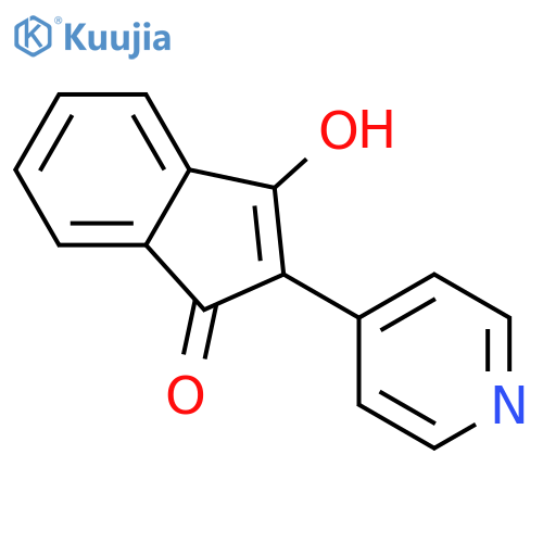 3-Hydroxy-2-(pyridin-4-yl)inden-1-one structure