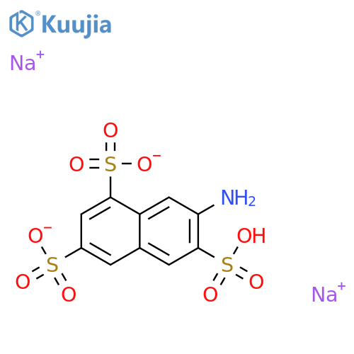 disodium 7-amino-6-sulfonaphthalene-1,3-disulfonate structure
