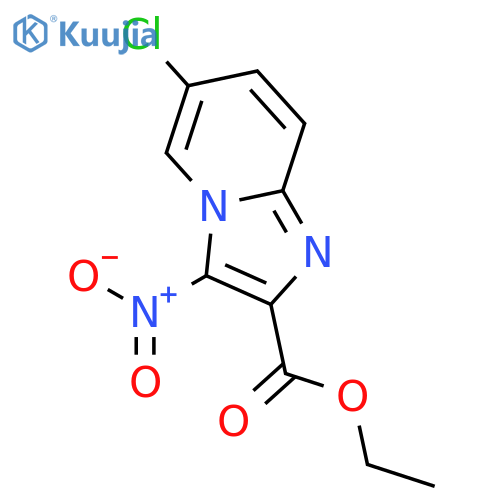 IMIDAZO[1,2-A]PYRIDINE-2-CARBOXYLIC ACID, 6-CHLORO-3-NITRO-, ETHYL ESTER structure