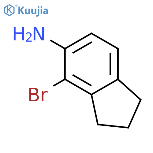 4-Bromo-2,3-dihydro-1H-inden-5-amine structure