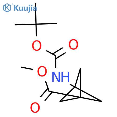 methyl 3-{[(tert-butoxy)carbonyl]amino}bicyclo[1.1.1]pentane-1-carboxylate structure