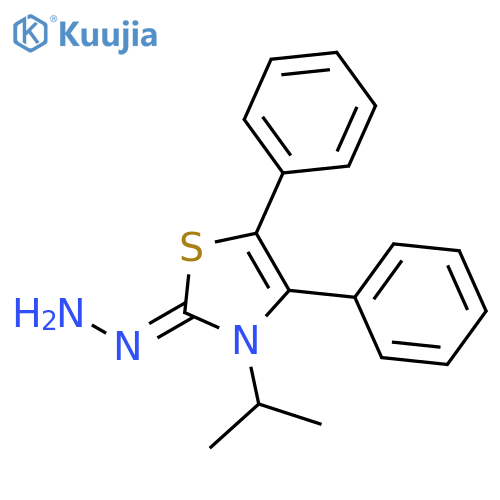 2(3H)-Thiazolone, 3-(1-methylethyl)-4,5-diphenyl-, hydrazone structure