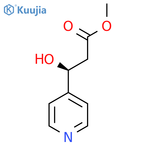 methyl (3S)-3-hydroxy-3-(pyridin-4-yl)propanoate structure