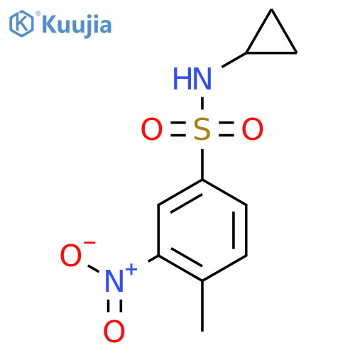 N-cyclopropyl-4-methyl-3-nitrobenzenesulfonamide structure
