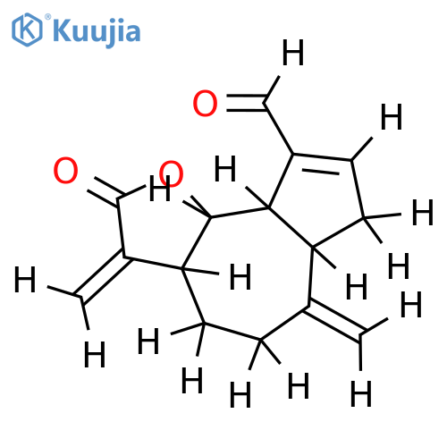 (1alpha,5alpha,6alpha)-form-15-Oxo-3,19(14),11(13)-guaiatrien-12,6-olide structure