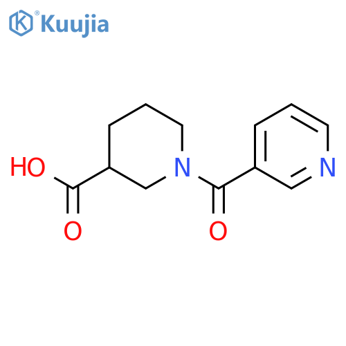 3-Piperidinecarboxylic acid, 1-(3-pyridinylcarbonyl)- structure