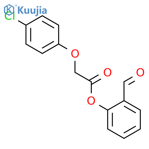 ACETIC ACID, (4-CHLOROPHENOXY)-, 2-FORMYLPHENYL ESTER structure