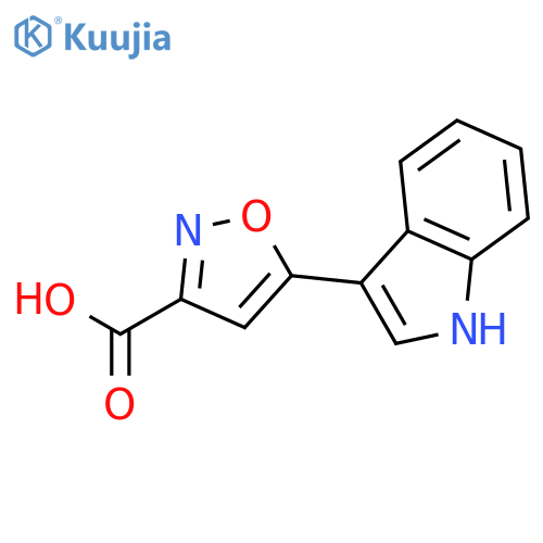 5-(1H-indol-3-yl)-1,2-oxazole-3-carboxylic acid structure