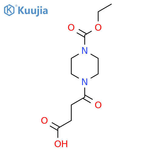 4-4-(Ethoxycarbonyl)piperazin-1-yl-4-oxobutanoic acid structure