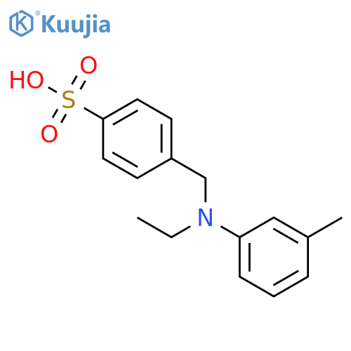4-[[ethyl(3-methylphenyl)amino]methyl]benzenesulphonic acid structure