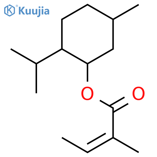 2-isopropyl-5-methylcyclohexyl 2-methylbut-2-enoate structure