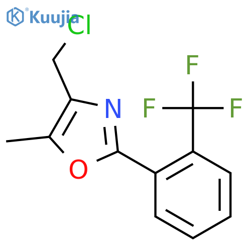 Oxazole, 4-(chloromethyl)-5-methyl-2-[2-(trifluoromethyl)phenyl]- structure