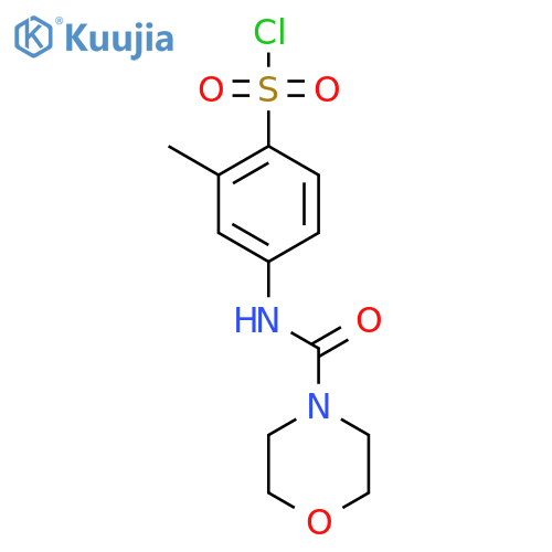 2-Methyl-4-[(morpholine-4-carbonyl)amino]benzenesulfonyl chloride structure