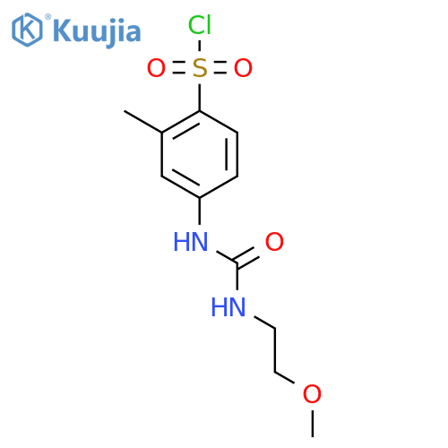 4-[3-(2-Methoxyethyl)ureido]-2-methylbenzenesulfonyl chloride structure