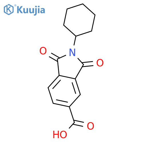 2-Cyclohexyl-1,3-dioxo-2,3-dihydro-1H-isoindole-5-carboxylic Acid structure