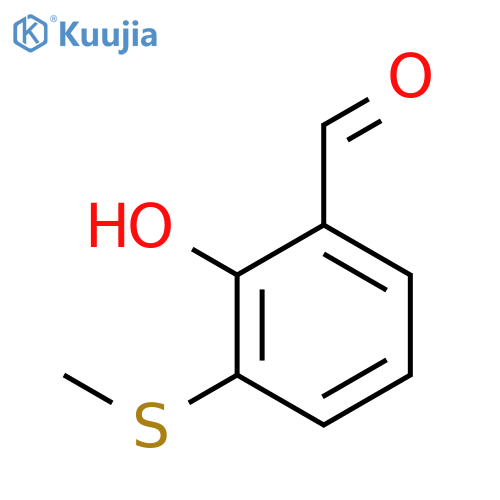 BENZALDEHYDE, 2-HYDROXY-3-(METHYLTHIO)- structure