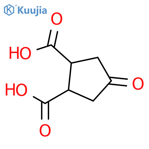 (1R,2R)-4-oxocyclopentane-1,2-dicarboxylic acid structure