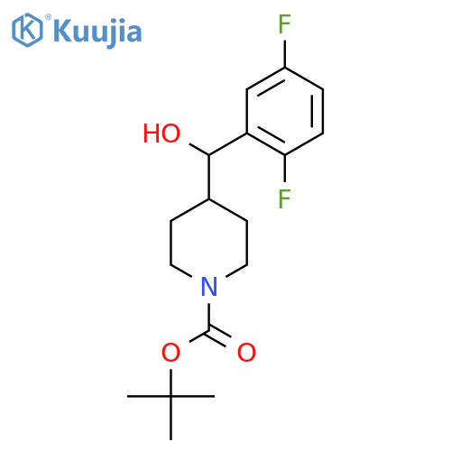tert-butyl 4-(2,5-difluorophenyl)(hydroxy)methylpiperidine-1-carboxylate structure