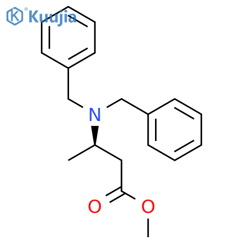 Butanoic acid, 3-[bis(phenylmethyl)amino]-, methyl ester, (3R)- structure
