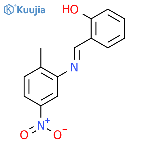 Phenol, 2-[[(2-methyl-5-nitrophenyl)imino]methyl]- structure
