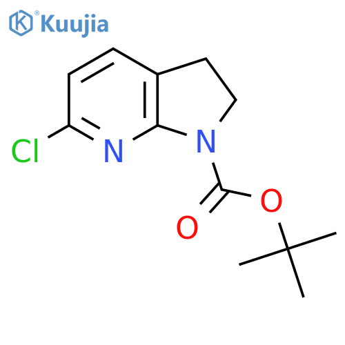 tert-butyl 6-chloro-1H,2H,3H-pyrrolo2,3-bpyridine-1-carboxylate structure
