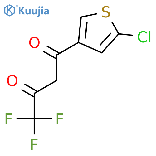 1-(5-chlorothiophen-3-yl)-4,4,4-trifluorobutane-1,3-dione structure