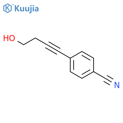 4-(4-hydroxybut-1-yn-1-yl)benzonitrile structure