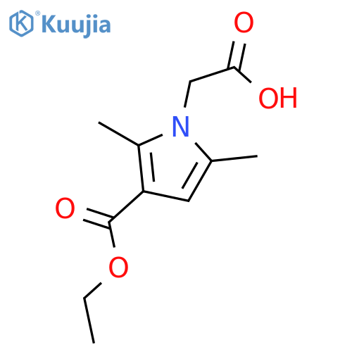 3-(Ethoxycarbonyl)-2,5-dimethyl-1h-pyrrol-1-ylacetic acid structure