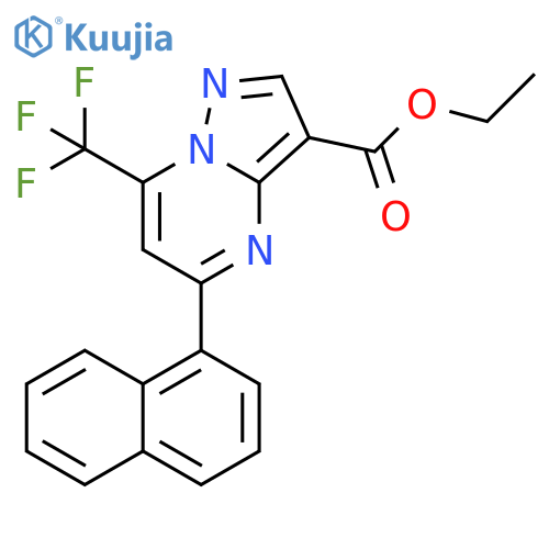 5-NAPHTHALEN-2-YL-7-TRIFLUOROMETHYL-PYRAZOLO[1,5-A]PYRIMIDINE-3-CARBOXYLIC ACID ETHYL ESTER structure
