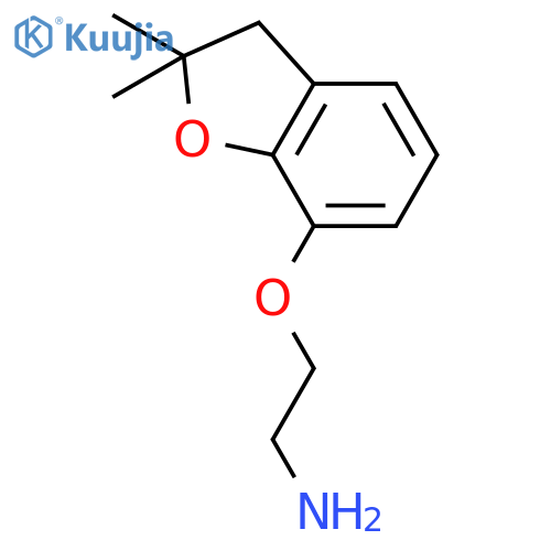 7-(2-aminoethoxy)-2,2-dimethyl-2,3-dihydro-1-benzofuran structure