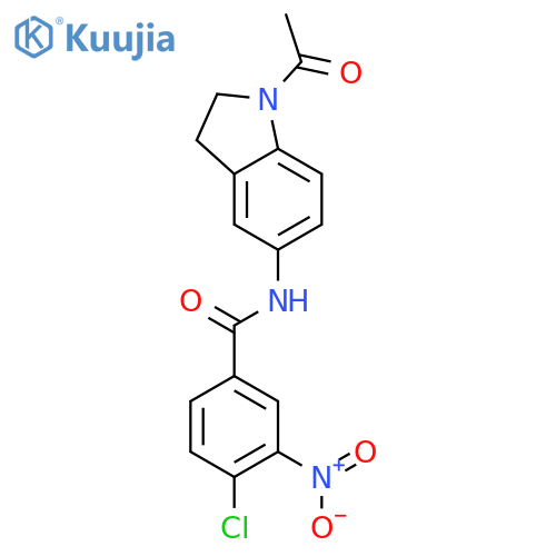 N-(1-acetyl-2,3-dihydro-1h-indol-5-yl)-4-chloro-3-nitrobenzamide structure