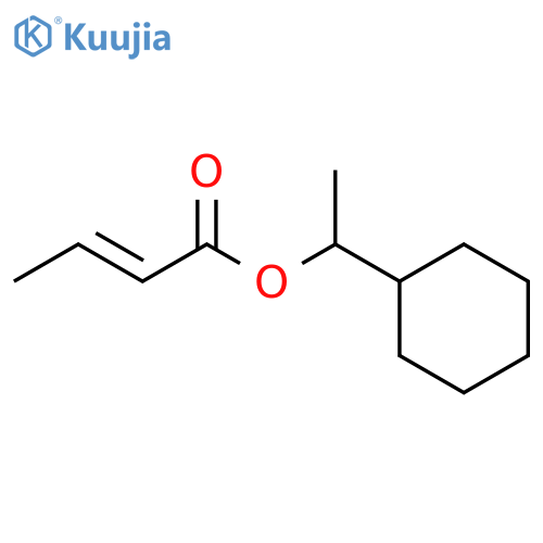 2-Butenoicacid, 1-cyclohexylethyl ester structure