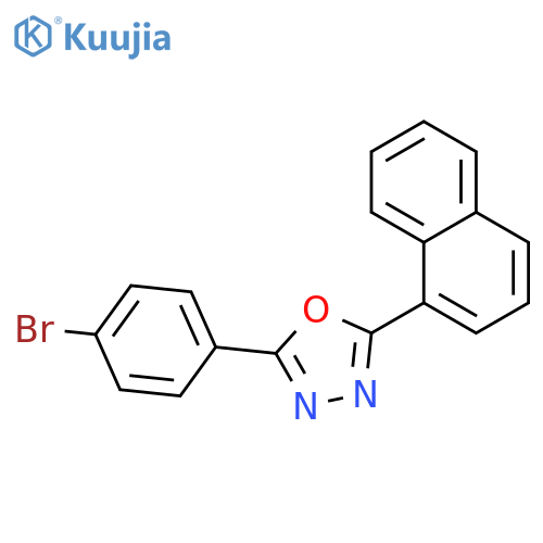 2-(4-Bromophenyl)-5-(1-naphthyl)-1,3,4-oxadiazole structure