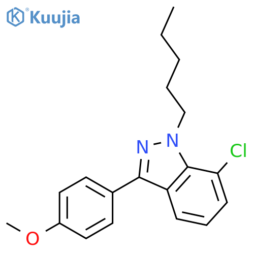 1H-INDAZOLE, 7-CHLORO-3-(4-METHOXYPHENYL)-1-PENTYL- structure