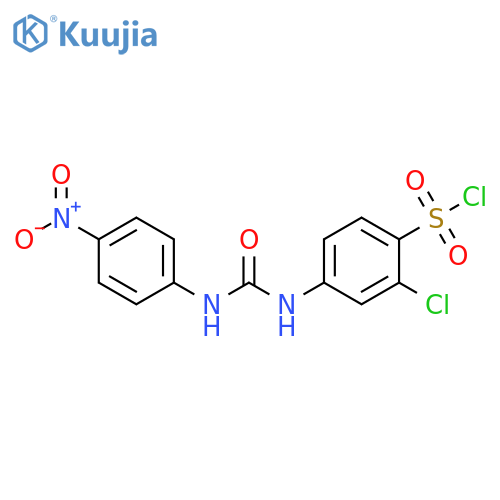 2-Chloro-4-(3-(4-nitrophenyl)ureido)benzene-1-sulfonyl chloride structure