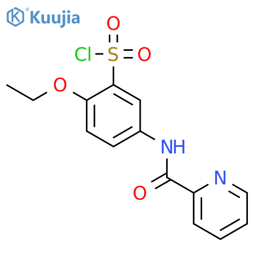 2-Ethoxy-5-(pyridine-2-caboxamido)benzene-1-sulfonyl chloride structure