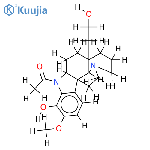 1-acetyl-16-methoxy-aspidospermidine-17,21-diol structure