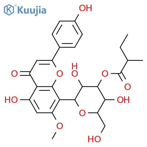 8-C-β-D-Glucopyranosyl-4',5,7-trihydroxyflavone; 7-Me ether, 3''-O-(2-methylbutanoyl) structure