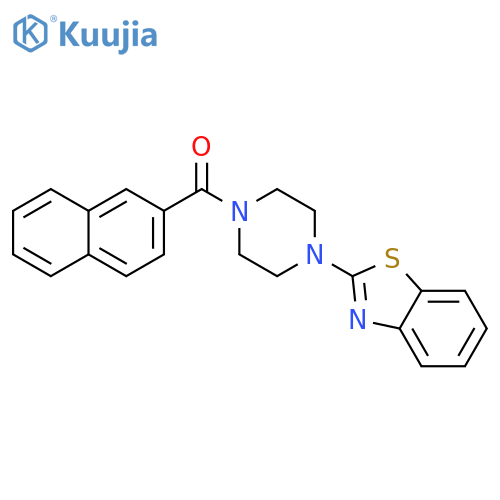 2-4-(naphthalene-2-carbonyl)piperazin-1-yl-1,3-benzothiazole structure